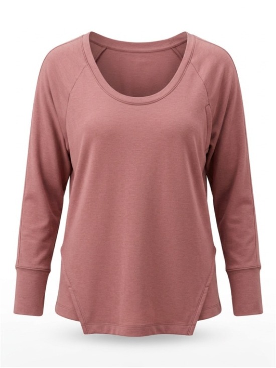 Thrive Societe Tops - Thrive Societe Mauve Yoga Pullover Large
